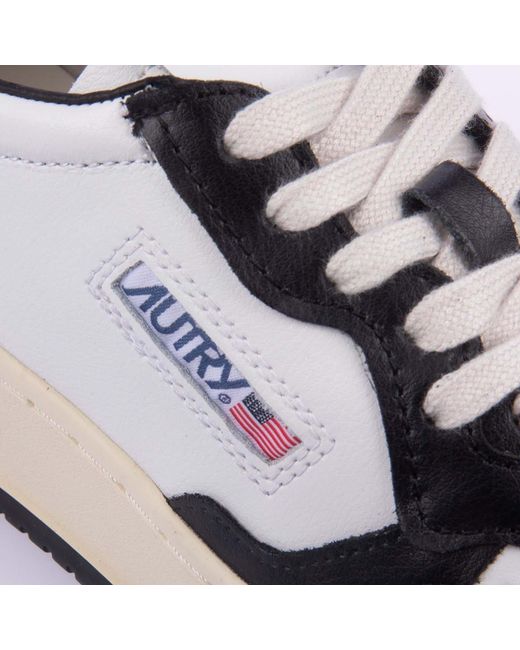 Autry White And Leather Sneakers