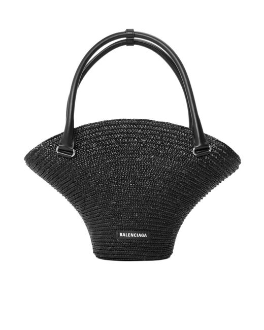 Balenciaga Black Medium Beach Tote Bag