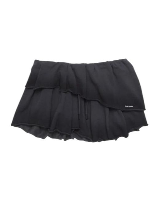 Acne Black Fleece Mini Skirt