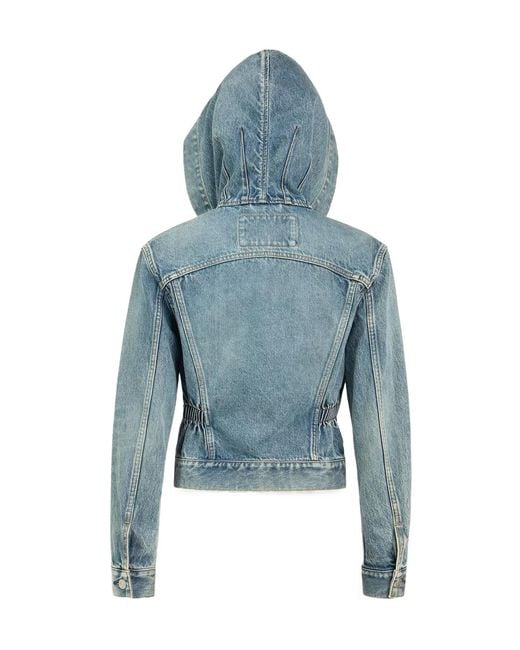 Alaïa Blue Hooded Denim Jacket