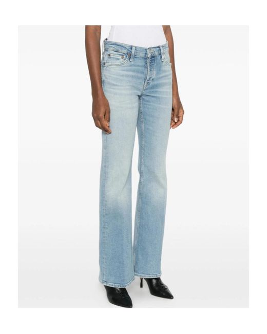 Re/done Blue Button-Fastening Jeans