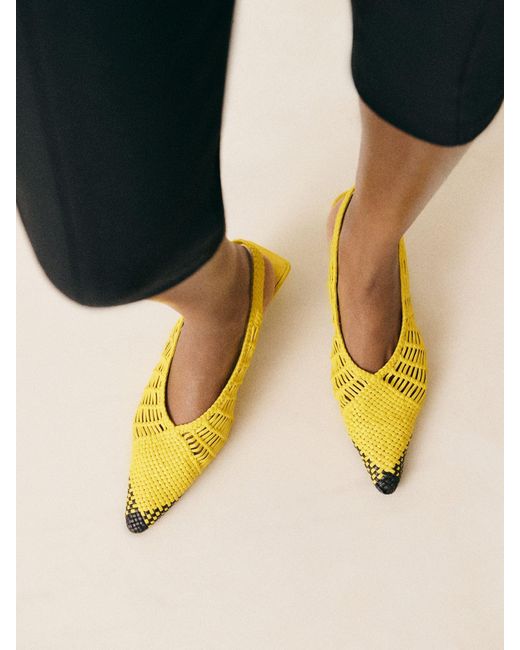 Jacquemus Yellow Les Cubisto Banane Pointed-Toe Pumps