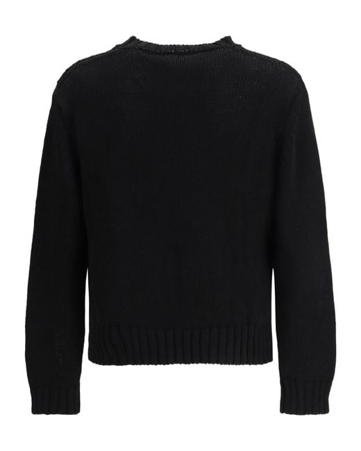 sunflower Black Crew Neck Sweater for men