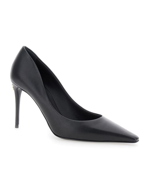 Dolce & Gabbana Multicolor Logo Plaque Pointed Toe Pumps