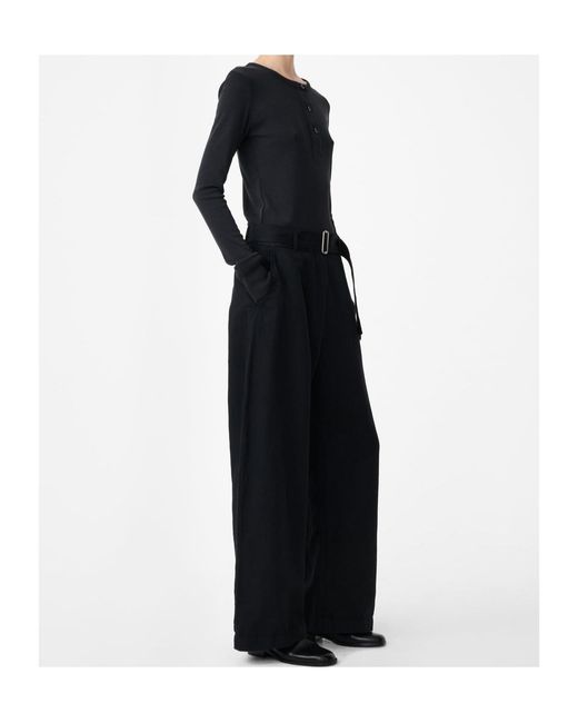 Studio Nicholson Black Roane Butoned Top