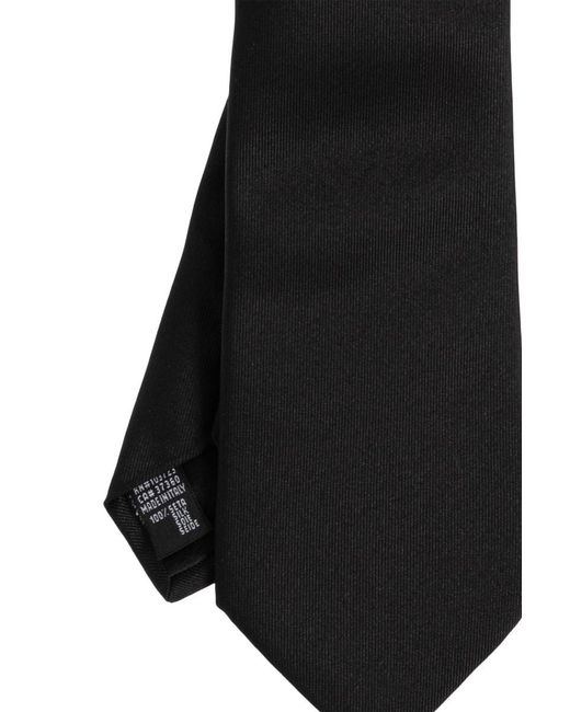 Giorgio Armani Black Textured Silk Tie for men