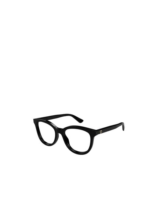 Gucci White Eyewear Oval Frame Glasses