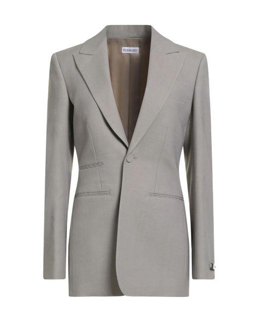 Burberry Gray Simple Single- Suit