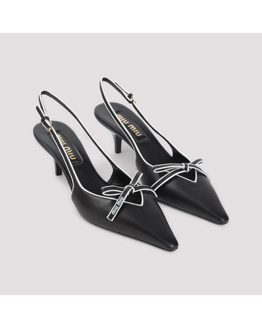 Miu Miu Multicolor Pointed-Toe Slingback Pumps