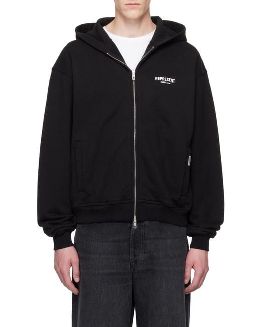 Represent Blue Full Zip Hoodie Jacket for men