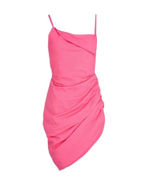 Jacquemus Pink Sleeveless Solid-Color Dress