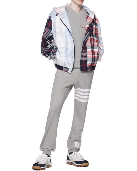 Thom Browne Gray Rwb-Stripe Cotton Vest for men