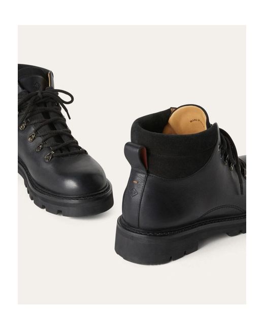 Loro Piana Black Beinn Walk Ankle Boots for men