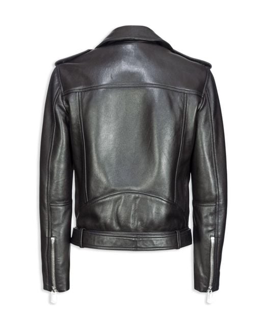 Pinko Black Costarica Leather Jacket With Belt