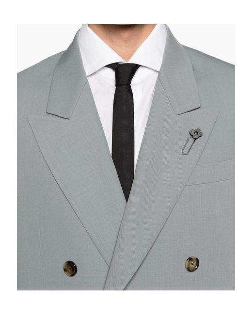 Lardini Blue Double-Breasted Blazer for men