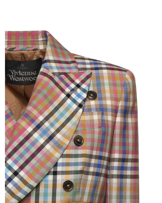Vivienne Westwood Multicolor Checked Cropped Jacket
