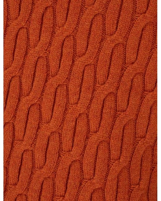 Zanone Orange Long-Sleeved Turtleneck Sweater for men
