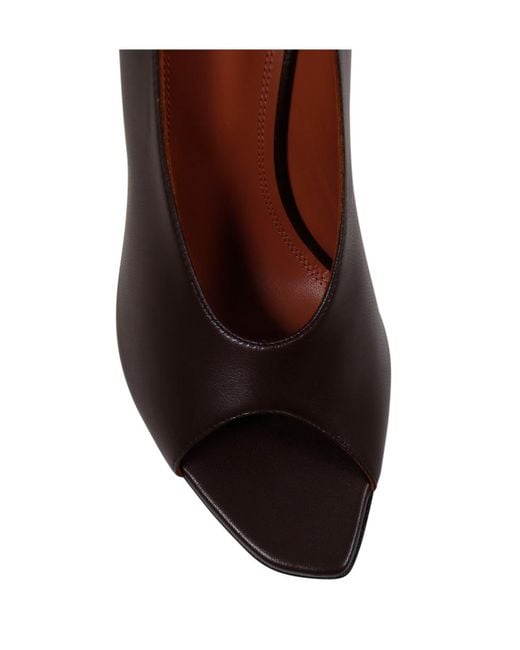 AMINA MUADDI Brown Open-Toe High-Heeled Sandals