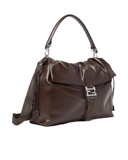 Fendi Brown Flux Maxi Messenger Bag for men