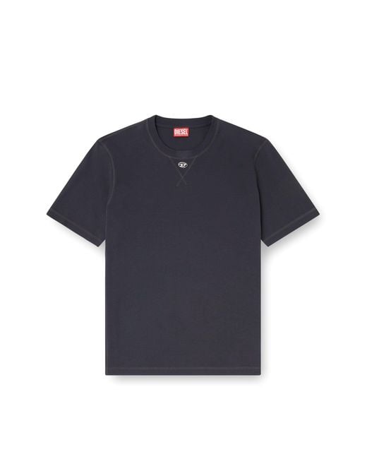 DIESEL Blue Logo Plaque Crewneck T-Shirt for men