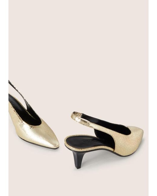 Loro Piana Metallic High-Heeled Sandals With Broken Heels