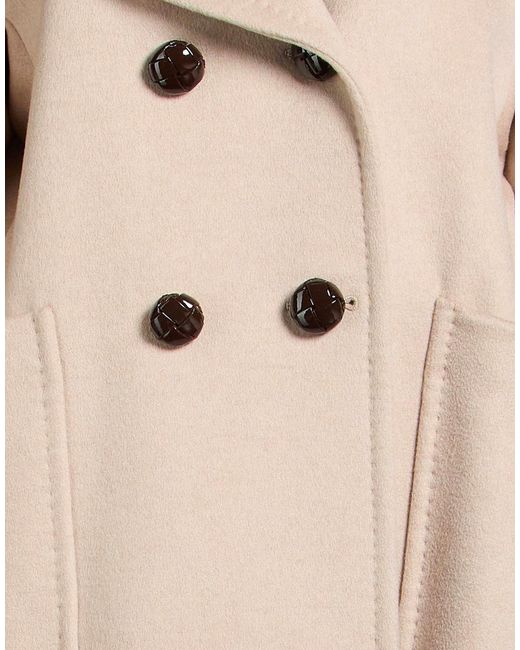 Max Mara Natural Minimalist Double-Breasted Cashmere Coat