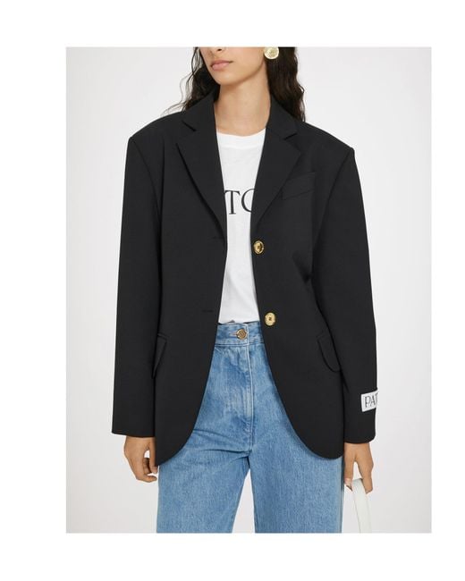 Patou Black Long-Sleeved Casual Jacket