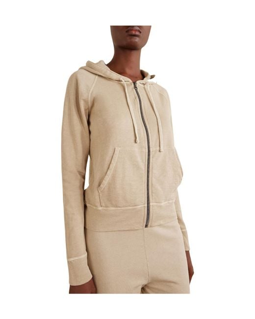 James Perse Natural French Cotton-Terry Hoodie