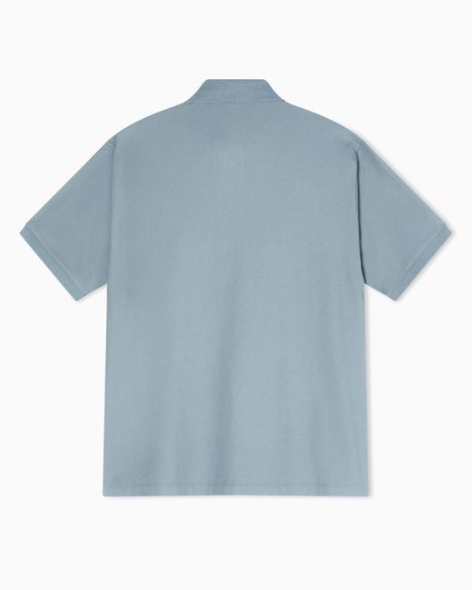 Emporio Armani Blue Short Sleeve Polo Shirt for men