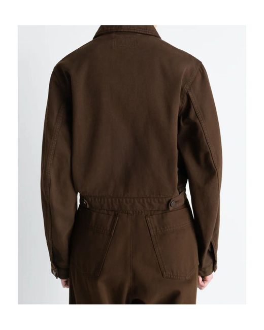 Lemaire Brown Cropped Twill Blouson Jacket