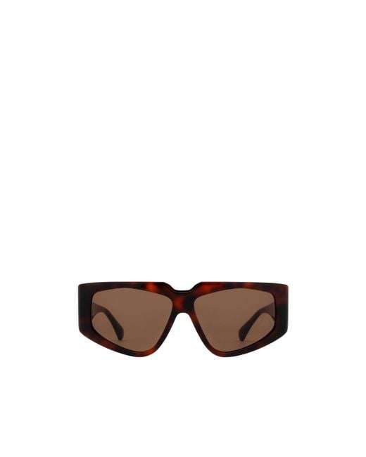 Max Mara Brown Geometric Frame Sunglasses
