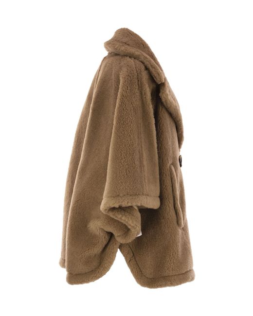 Max Mara Brown V-Neck Long-Sleeved Coat