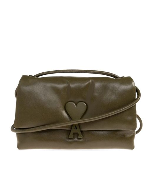 AMI Green Ami Voulez Vous Shoulder Bag for men