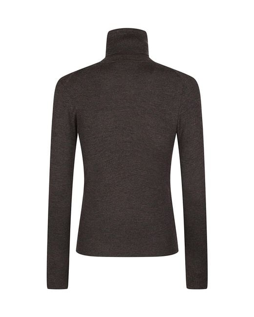 P.A.R.O.S.H. Black Long Turtle Neck Long Sleeve Sweater