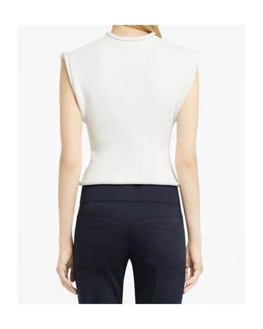 Courreges White Cropped Sweater
