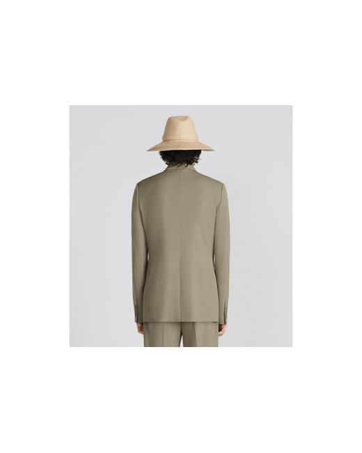Dior Green Homme Double-Breasted Long-Sleeved Blazer for men