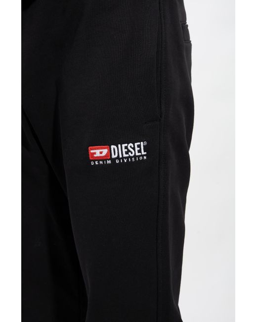 DIESEL Black P-Tary-Div Drawstring Sweatpants for men
