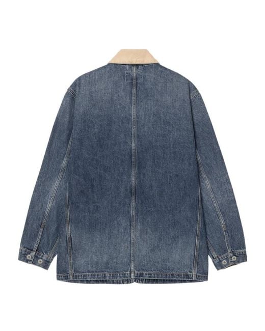Carhartt Blue Warren Denim Chore Coat for men