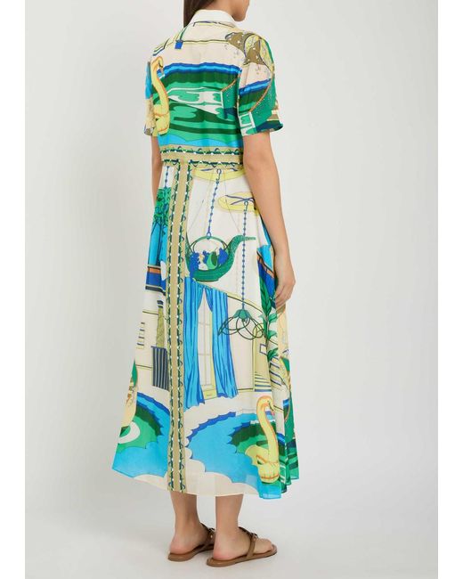 Tory Burch Blue Printed Dress