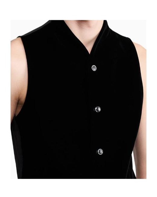 Giorgio Armani Black Button-Up Waistcoat for men