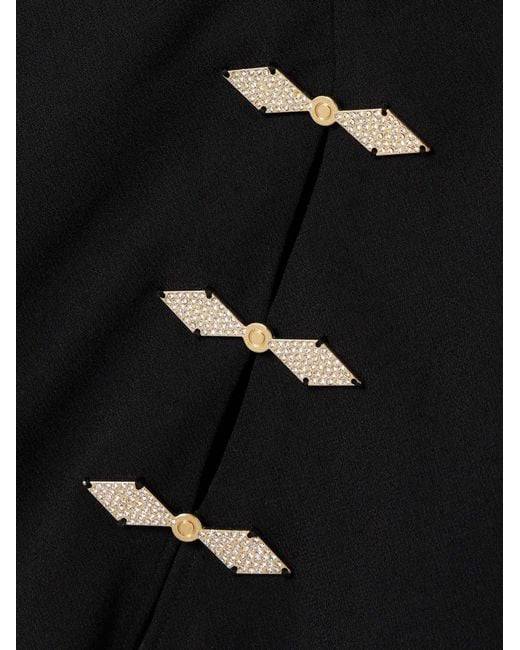 Saloni Black Embellished Crepe Gown