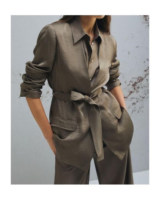 Marella Green Belted Twill Jacket