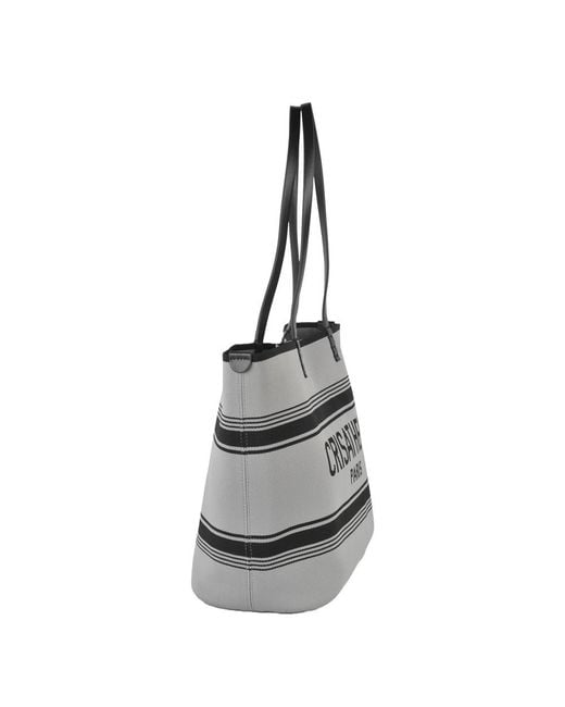 Crisathena White Large Double Handle Shoulder Bag