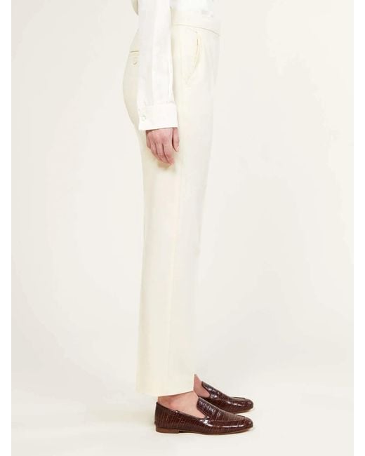 Max Mara White Fold Design Casual Pants