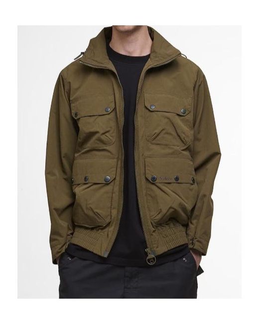 Barbour Green Re-Engineered Flight Bedale Showerproof Jacket for men