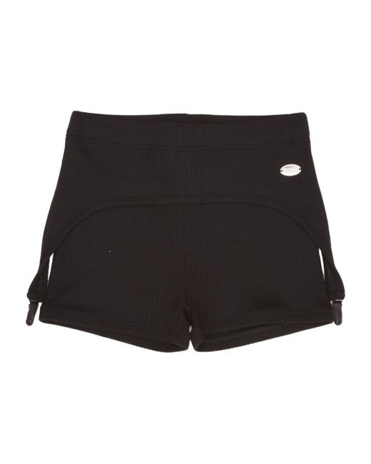Jean Paul Gaultier Black Logo Detail Shorts