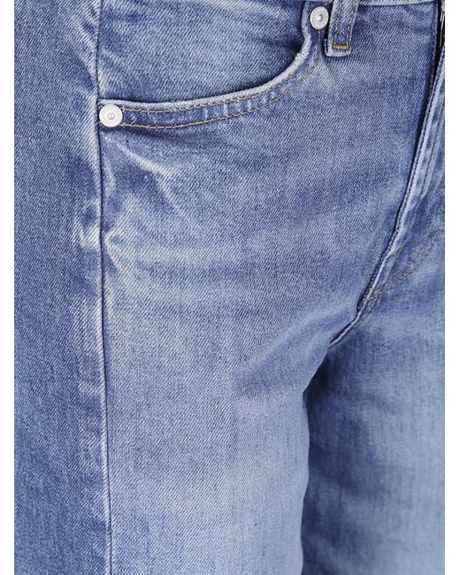 7 For All Mankind Blue Lotta Tailorless Wide-Leg Jeans