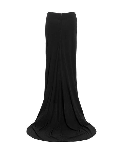 Magda Butrym Black Asymmetric Long Skirt