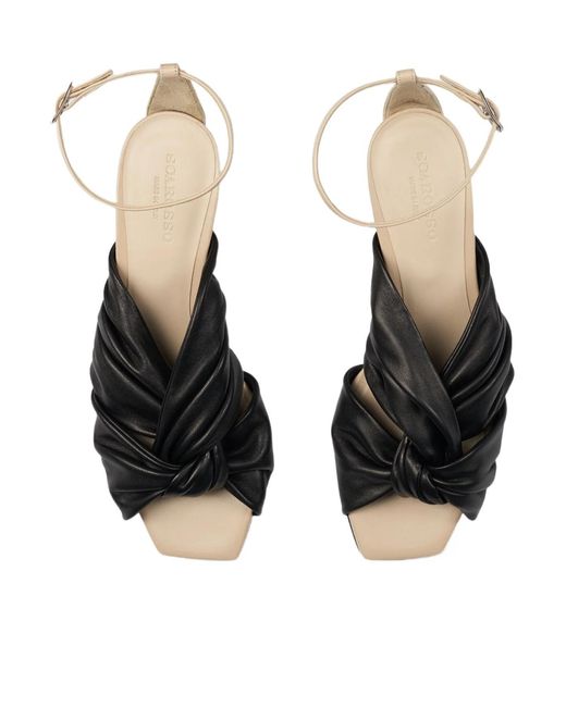 Scarosso Black Knot Sandals