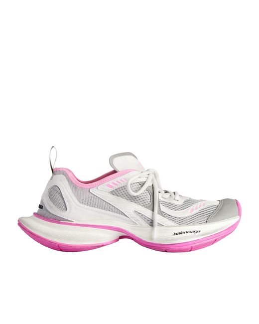 Balenciaga Pink Circuit Low-Top Sneakers